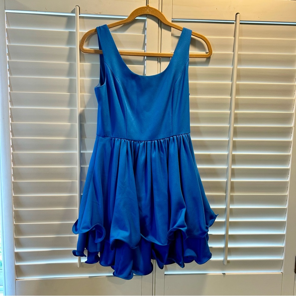 Angel Biba Royal Blue Tiered Dress